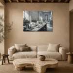 Premium Wall Art Yatay Html Edition – NM3-WHT-SR-H-004 presented in a sophisticated home setting