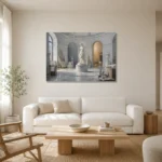 Premium Wall Art Yatay Html Edition – NM3-WHT-SR-H-005 styled in a refined neutral interior