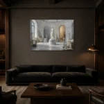 Premium Wall Art Yatay Html Edition – NM3-WHT-SR-H-005 shown in a warm modern interior