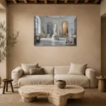 Premium Wall Art Yatay Html Edition – NM3-WHT-SR-H-005 presented in a sophisticated home setting
