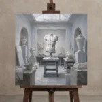 Premium Wall Art Kare Html Edition – NM3-WHT-SR-S-001 displayed on a studio easel