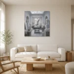 Premium Wall Art Kare Html Edition – NM3-WHT-SR-S-001 styled in a refined neutral interior