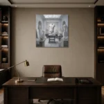 Premium Wall Art Kare Html Edition – NM3-WHT-SR-S-001 displayed in a contemporary gallery-inspired room