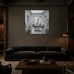 Premium Wall Art Kare Html Edition – NM3-WHT-SR-S-001 shown in a warm modern interior
