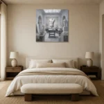 Premium Wall Art Kare Html Edition – NM3-WHT-SR-S-001 showcased in an elegant minimalist interior