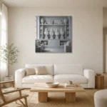 Premium Wall Art Kare Html Edition – NM3-WHT-SR-S-003 styled in a refined neutral interior