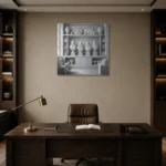 Premium Wall Art Kare Html Edition – NM3-WHT-SR-S-003 displayed in a contemporary gallery-inspired room