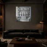 Premium Wall Art Kare Html Edition – NM3-WHT-SR-S-003 shown in a warm modern interior