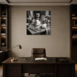 Premium Wall Art Kare Html Edition – NM3-WHT-SR-S-004 displayed in a contemporary gallery-inspired room