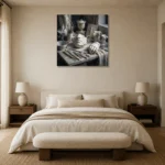Premium Wall Art Kare Html Edition – NM3-WHT-SR-S-004 showcased in an elegant minimalist interior
