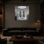 Premium Wall Art Kare Html Edition – NM3-WHT-SR-S-005 shown in a warm modern interior
