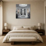 Premium Wall Art Kare Html Edition – NM3-WHT-SR-S-005 showcased in an elegant minimalist interior