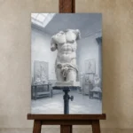 Premium Wall Art Dikey Html Edition – NM3-WHT-SR-V-001 displayed on a studio easel