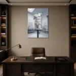 Premium Wall Art Dikey Html Edition – NM3-WHT-SR-V-001 displayed in a contemporary gallery-inspired room