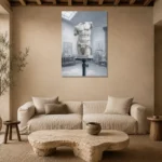 Premium Wall Art Dikey Html Edition – NM3-WHT-SR-V-001 presented in a sophisticated home setting