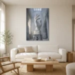 Premium Wall Art Dikey Html Edition – NM3-WHT-SR-V-002 styled in a refined neutral interior