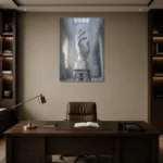 Premium Wall Art Dikey Html Edition – NM3-WHT-SR-V-002 displayed in a contemporary gallery-inspired room