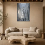 Premium Wall Art Dikey Html Edition – NM3-WHT-SR-V-002 presented in a sophisticated home setting