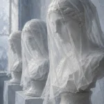 Sculpture Reliquary Row Of Busts White Home Office Wall Art