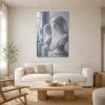 Premium Wall Art Dikey Html Edition – NM3-WHT-SR-V-003 styled in a refined neutral interior