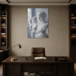 Premium Wall Art Dikey Html Edition – NM3-WHT-SR-V-003 displayed in a contemporary gallery-inspired room