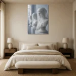 Premium Wall Art Dikey Html Edition – NM3-WHT-SR-V-003 showcased in an elegant minimalist interior