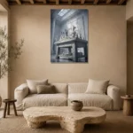 Premium Wall Art Dikey Html Edition – NM3-WHT-SR-V-004 presented in a sophisticated home setting