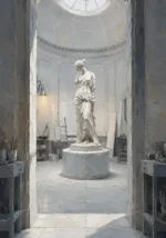 Sculpture Ascent Circular Room White Living Room Wall Art