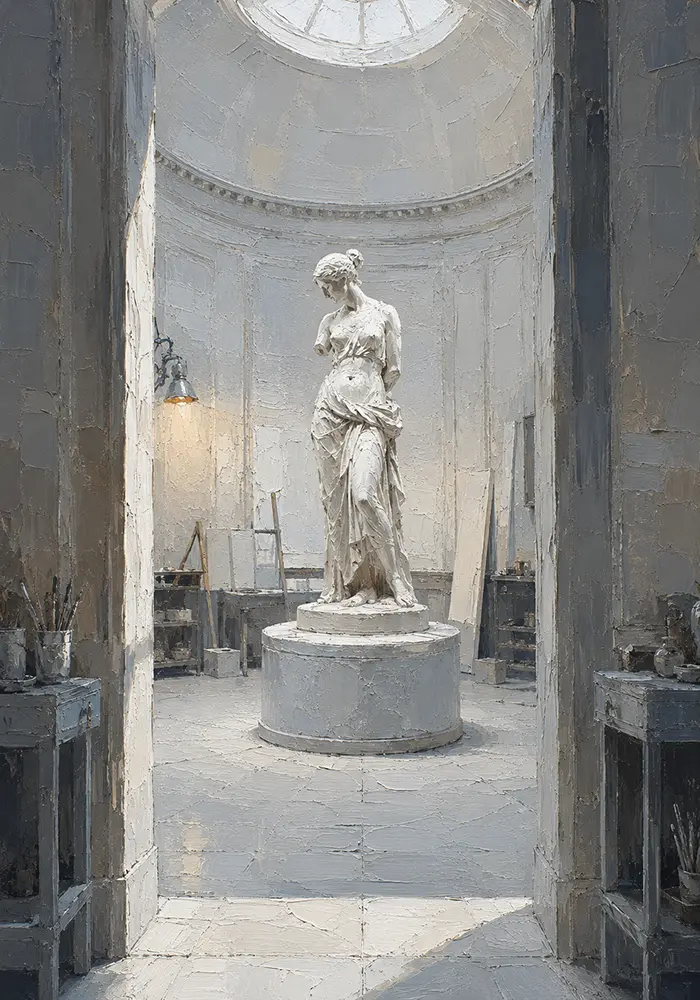 Sculpture Ascent Circular Room White Living Room Wall Art