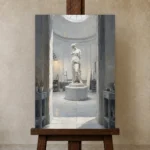 Premium Wall Art Dikey Html Edition – NM3-WHT-SR-V-005 displayed on a studio easel