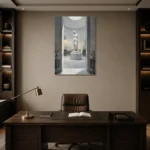 Premium Wall Art Dikey Html Edition – NM3-WHT-SR-V-005 displayed in a contemporary gallery-inspired room