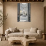 Premium Wall Art Dikey Html Edition – NM3-WHT-SR-V-005 presented in a sophisticated home setting