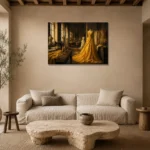 Premium Wall Art Yatay Html Edition – NM3-YLW-CA-H-001 presented in a sophisticated home setting