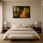 Premium Wall Art Yatay Html Edition – NM3-YLW-CA-H-001 showcased in an elegant minimalist interior