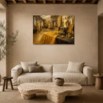 Premium Wall Art Yatay Html Edition – NM3-YLW-CA-H-003 presented in a sophisticated home setting