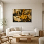 Premium Wall Art Yatay Html Edition – NM3-YLW-CA-H-005 styled in a refined neutral interior