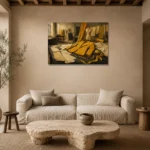 Premium Wall Art Yatay Html Edition – NM3-YLW-CA-H-005 presented in a sophisticated home setting