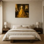 Premium Wall Art Kare Html Edition – NM3-YLW-CA-S-001 showcased in an elegant minimalist interior