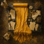 Canary Emblem Bolt Of Canary Silk Cascading Yellow Bedroom Wall Art