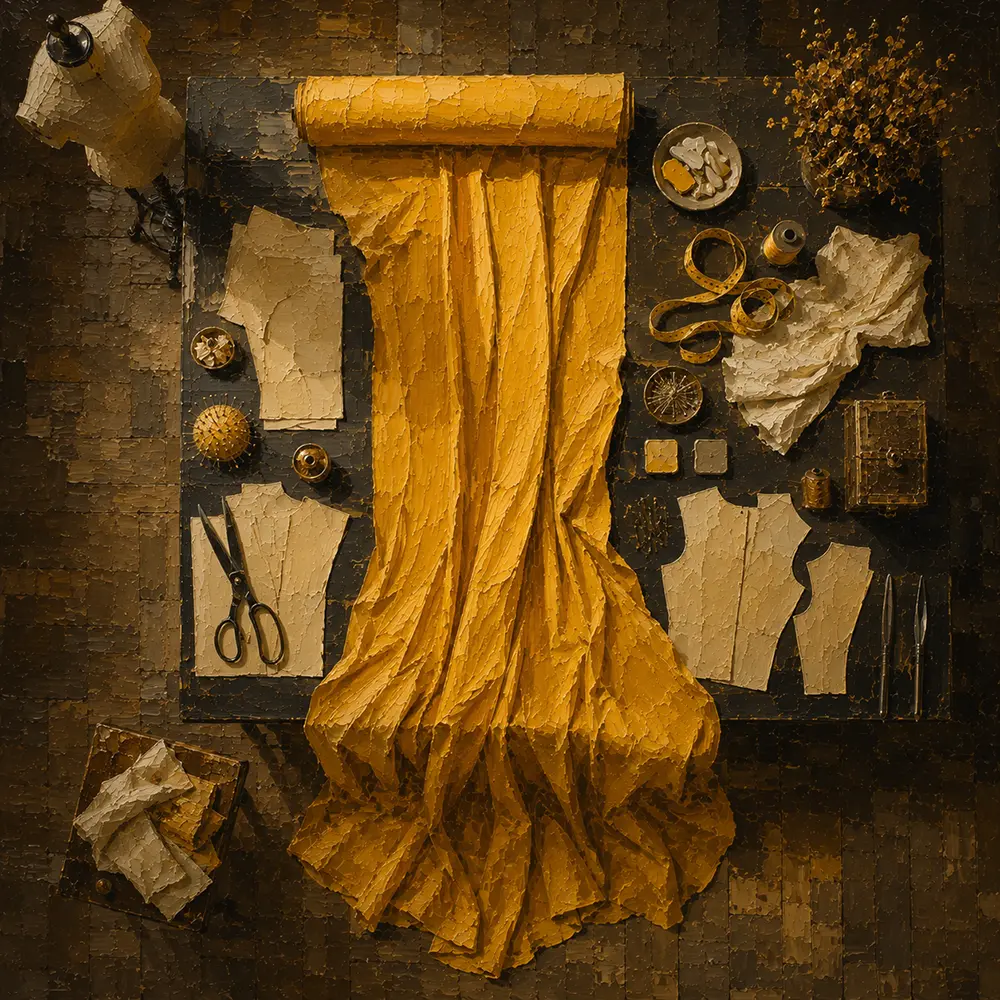 Canary Emblem Bolt Of Canary Silk Cascading Yellow Bedroom Wall Art