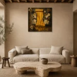 Premium Wall Art Kare Html Edition – NM3-YLW-CA-S-002 presented in a sophisticated home setting
