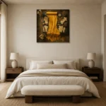 Premium Wall Art Kare Html Edition – NM3-YLW-CA-S-002 showcased in an elegant minimalist interior
