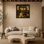 Premium Wall Art Kare Html Edition – NM3-YLW-CA-S-003 presented in a sophisticated home setting