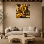 Premium Wall Art Kare Html Edition – NM3-YLW-CA-S-004 presented in a sophisticated home setting