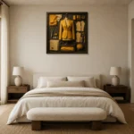 Premium Wall Art Kare Html Edition – NM3-YLW-CA-S-005 showcased in an elegant minimalist interior