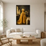 Premium Wall Art Dikey Html Edition – NM3-YLW-CA-V-001 styled in a refined neutral interior