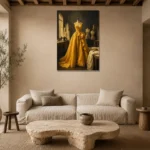 Premium Wall Art Dikey Html Edition – NM3-YLW-CA-V-001 presented in a sophisticated home setting