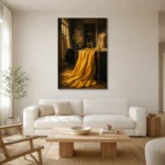 Premium Wall Art Dikey Html Edition – NM3-YLW-CA-V-002 styled in a refined neutral interior