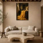 Premium Wall Art Dikey Html Edition – NM3-YLW-CA-V-002 presented in a sophisticated home setting