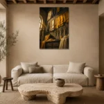Premium Wall Art Dikey Html Edition – NM3-YLW-CA-V-004 presented in a sophisticated home setting